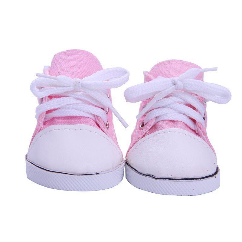 14 Styles 7 cm Canvas Doll Shoes Clothes Accessories For 43 cm Born Baby Clothes 18 Inch American Doll Girl Toy Our Generation