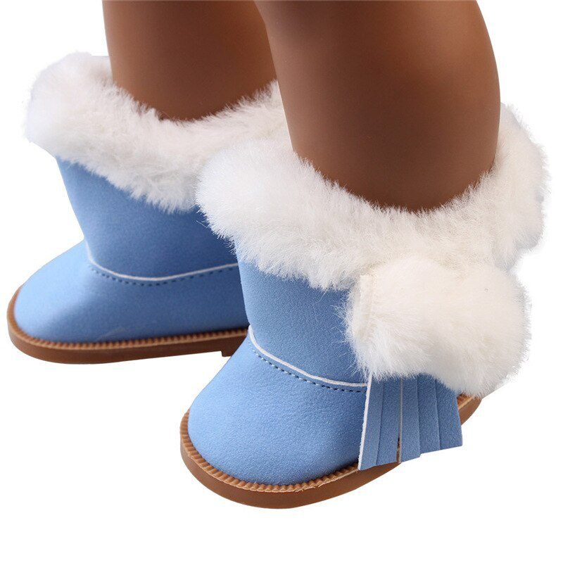 7cm Plush Boots Doll Shoes Clothes Accessories For 43cm Born Baby Doll,18 Inch Girl American,Our Generation,Toys For Girls,Gift