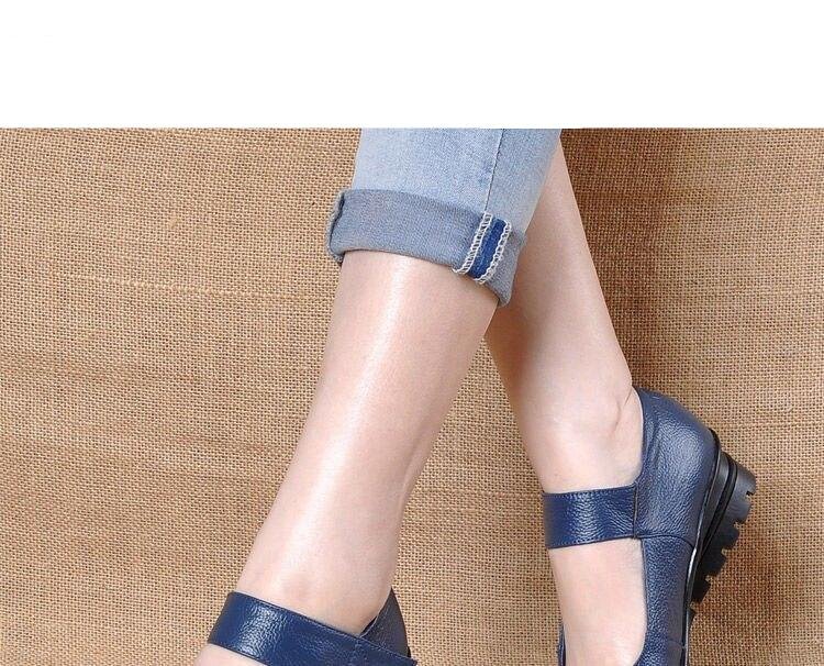 Japanese School Uniform Shoes Women Flats Mary Jane Shoes With Hook Loop Ladies Leather Flat Shoes Black Loafers Nurse Shoes