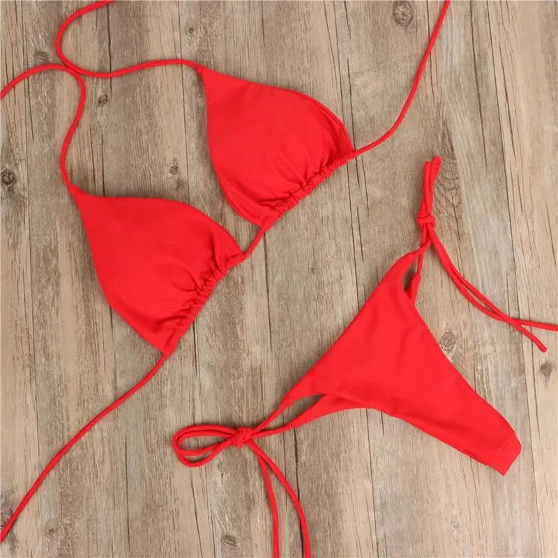 Summer Swimsuit Women Sexy Bikini Set Push-up Padded Bra Thong Two Pieces Swimwear Beachwear Bathing Suit female sexy swimsuits