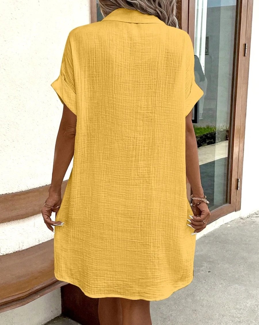 Vintage Women Solid Mini Dress Summer Fashion V-neck Three Quater Sleeve Cotton Linen Dress Ladies Casual Holiday Vestidos Vintage Women Solid Mini Dress Summer Fashion V-neck Three Quater Sleeve Cotton Linen Dress Ladies Casual Holiday Vestidos