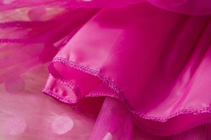 Mickey Minnie Mouse Cartoon Kids Short Sleeve Polka Dot Princess Dress Party Baby Girls Clothes Cosplay Costumes 1-6Y