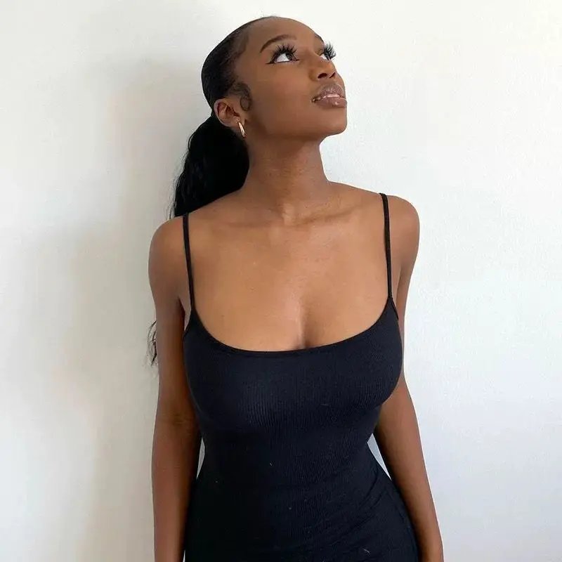 New Sexy Floor-Length Trumpet/Mermaid Dress Women Sleeveless High Street Slim Dress Solid Spaghetti Strap Bodycon Long Vestidos