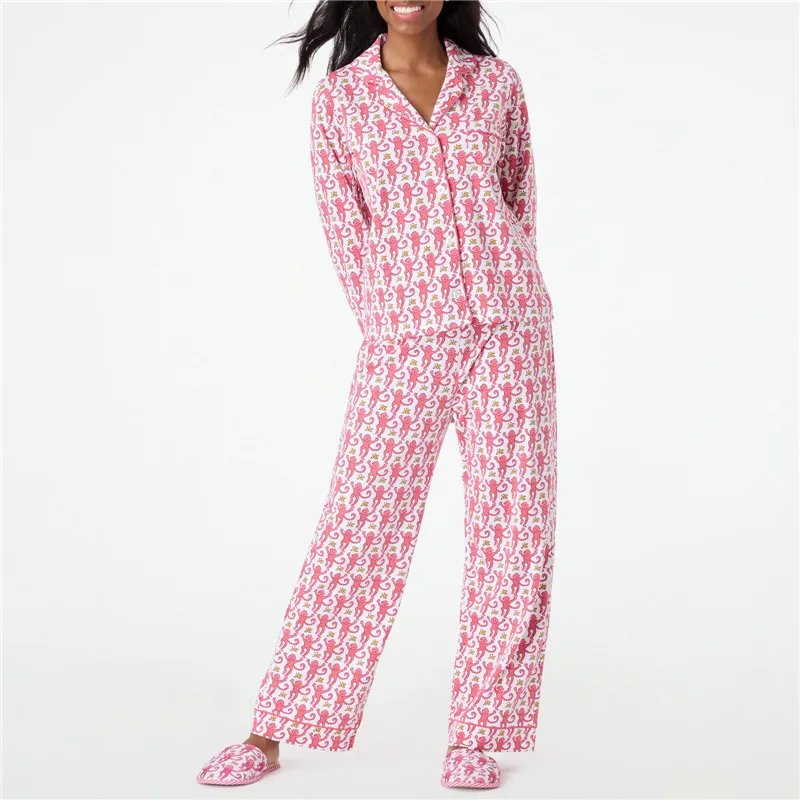 Roller Rabbit Monkey Pajamas Preppy Pjs Cute Pj Pants Sets For Women Y2k Long Sleeve Pajamas Set 2 Piece Loungewear Roller Rabbit Monkey Pajamas Preppy Pjs Cute Pj Pants Sets For Women Y2k Long Sleeve Pajamas Set 2 Piece Loungewear