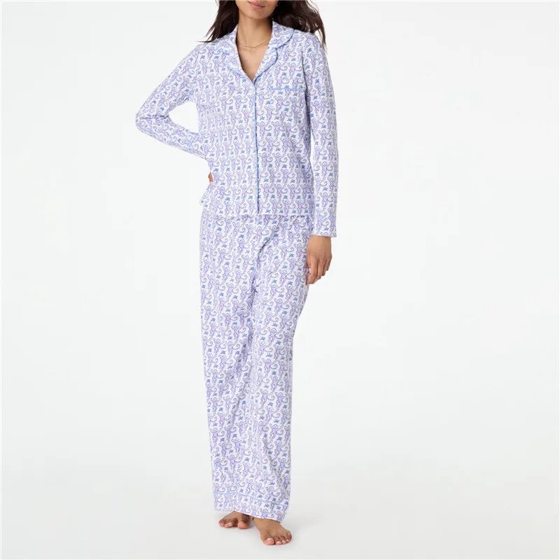 Roller Rabbit Monkey Pajamas Preppy Pjs Cute Pj Pants Sets For Women Y2k Long Sleeve Pajamas Set 2 Piece Loungewear