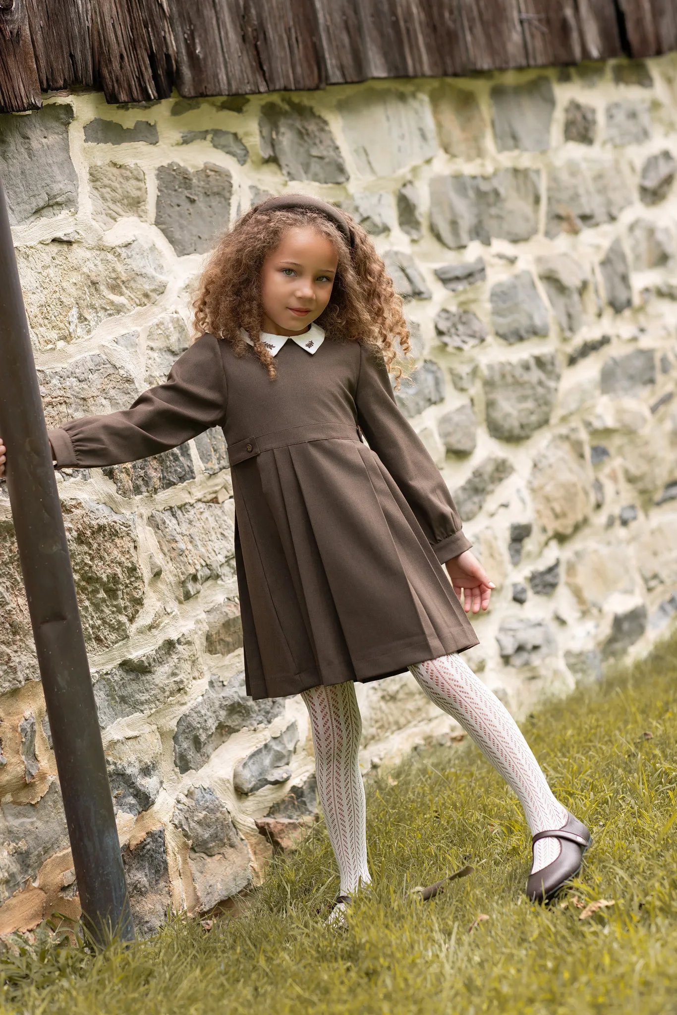 AP Chestnut Collection for Brown Exquisite Embroidery Fashion Brothers Sisters Family Matching Outfits