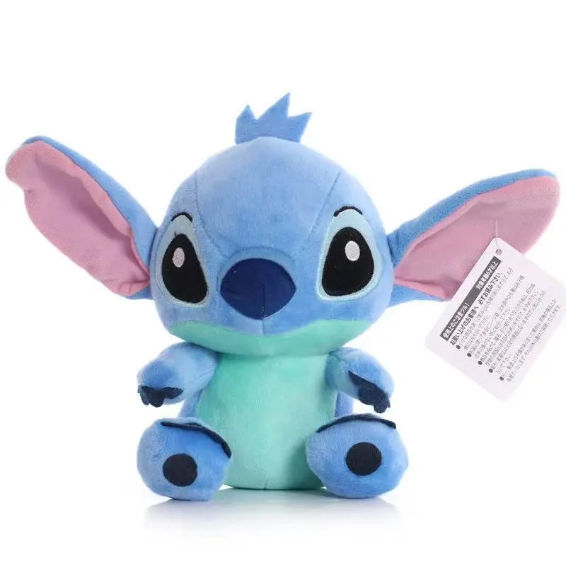 DISNEY Lilo & Stitch Plush Toys Pink Lilo Blue Stitch Stuffed Plush Dolls Pendant Toys Models Cute Boy Girl Birthday Gift