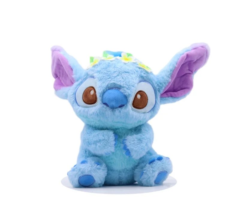 DISNEY Lilo & Stitch Plush Toys Pink Lilo Blue Stitch Stuffed Plush Dolls Pendant Toys Models Cute Boy Girl Birthday Gift