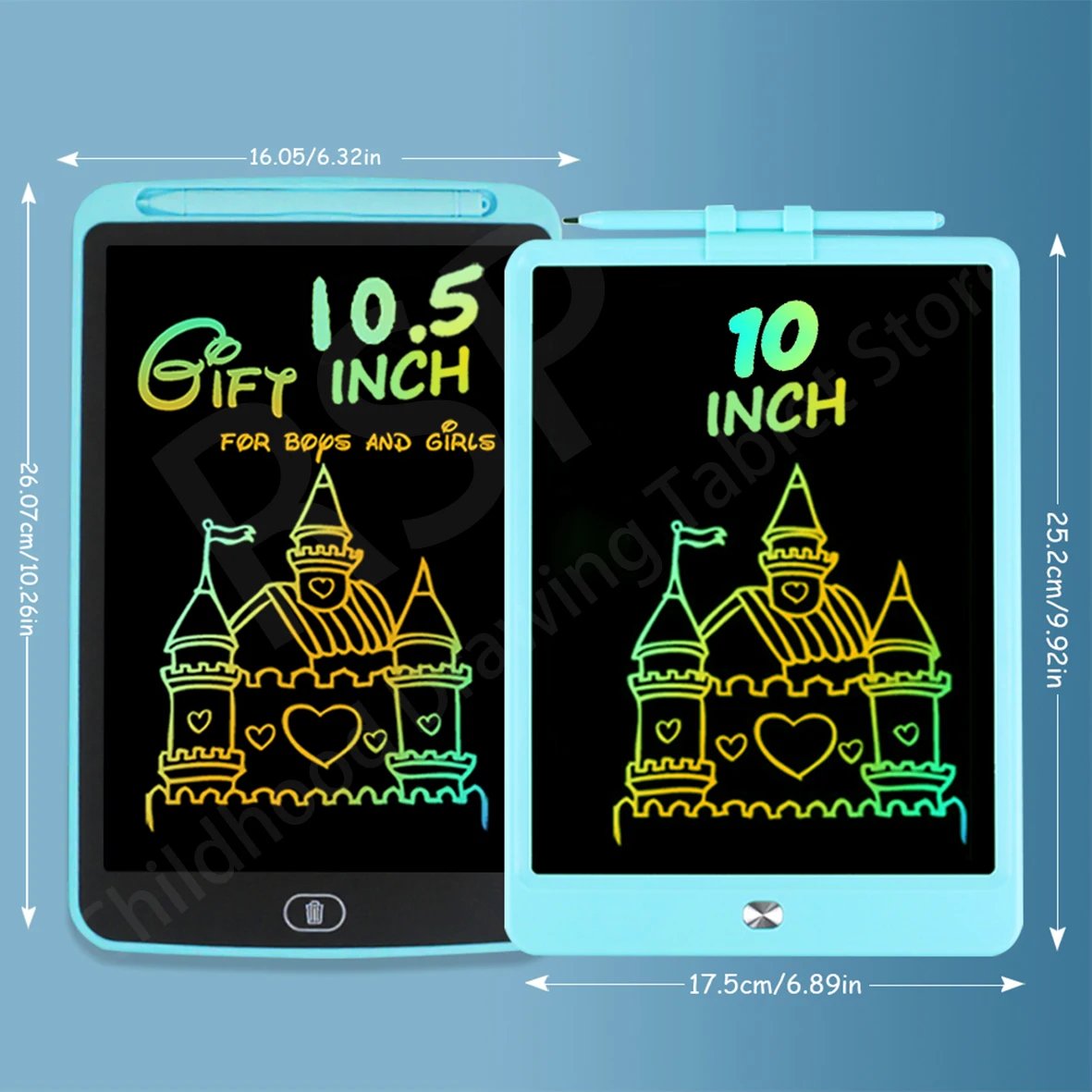 16/12/10/8.5/8.2/6.5/4.5inch LCD graphic tablet,color drawing tablet,3 4 5 6 7 8years kids birthday gifts/Christmas/travel toys