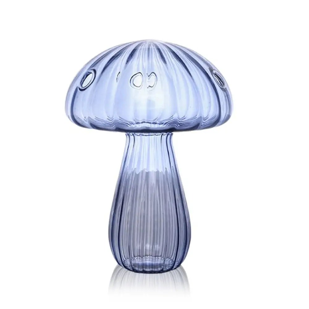 Transparent Jelly Color Mushroom Glass Vase Aromatherapy Bottle Home Small Vase Hydroponic Flower Pot Simple Table Decoration
