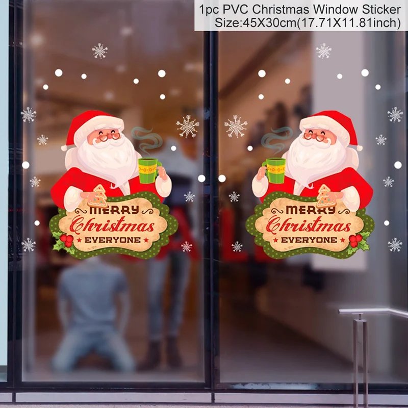 Christmas Window Stickers Christmas Wall Sticker Kids Room Wall Decals Merry Christmas Decorations For Home New Year Stickers Christmas Window Stickers Christmas Wall Sticker Kids Room Wall Decals Merry Christmas Decorations For Home New Year Stickers