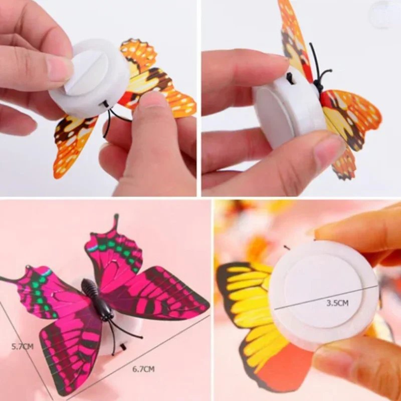 10pcs 3D LED Butterfly Decoration Night Light Sticker Single and Double Wall Light for Garden Backyard Lawn Party Festive Party