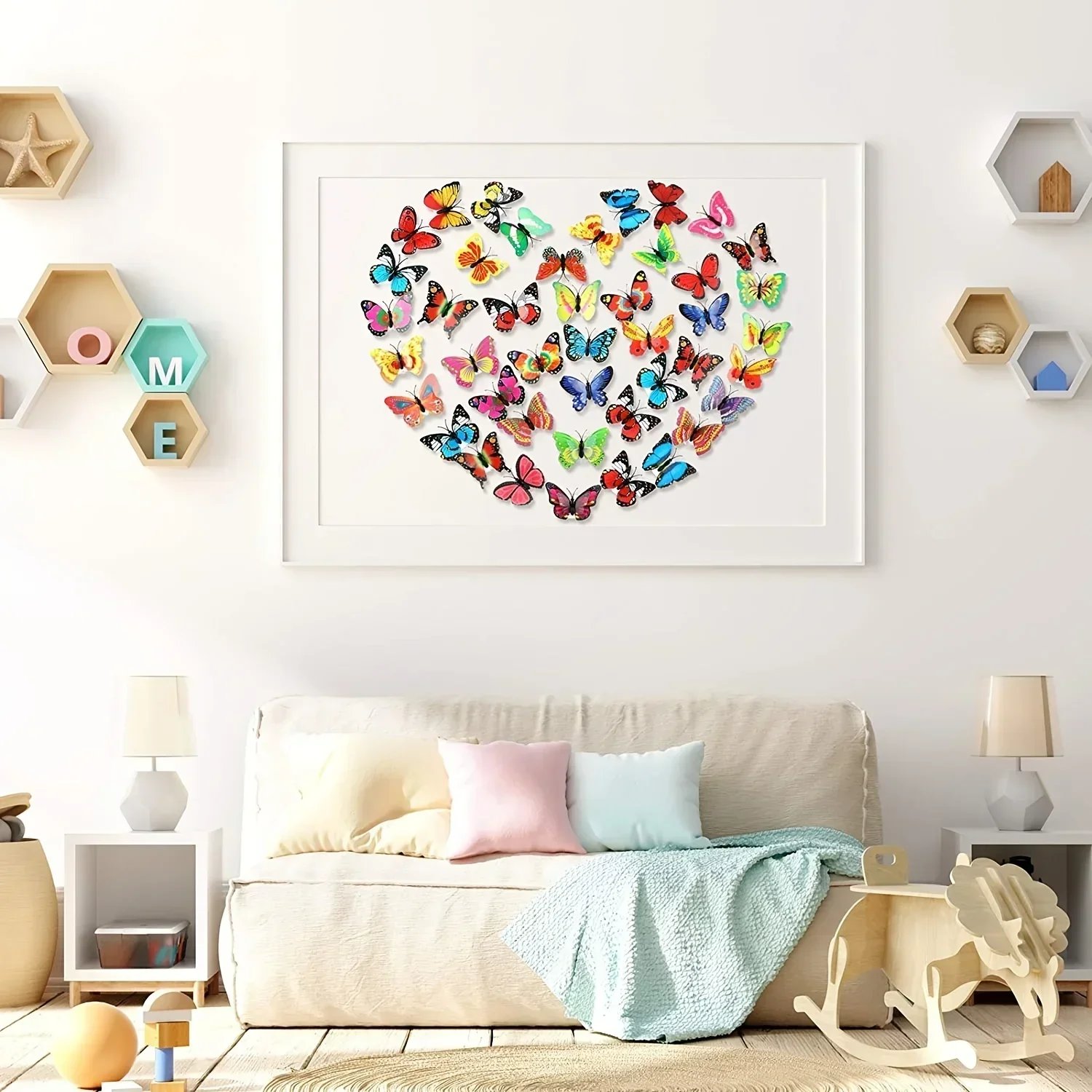 10pcs 3D LED Butterfly Decoration Night Light Sticker Single and Double Wall Light for Garden Backyard Lawn Party Festive Party