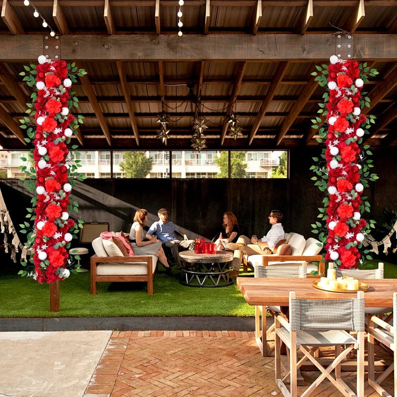 100cm DIY Wedding Flower Wall Decoration Arrangement Supplies Silk Peonies Rose Artificial Floral Row Decor Wed Arch Backdrop