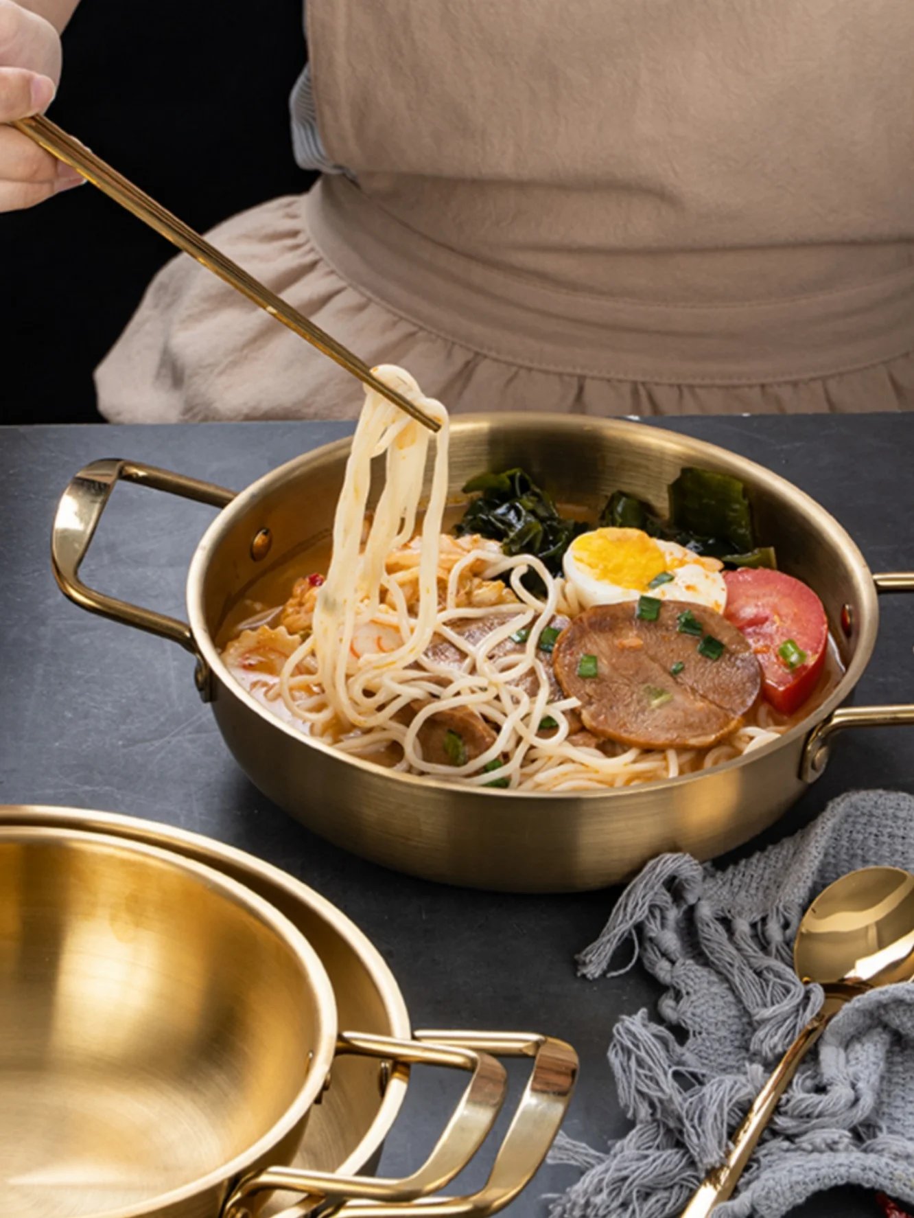 Stainless Steel Cookware Saucepan Dry Pots with Handle Home Cooking Paella Pan Seafood Rice Pot Picnic Snack Plates Stainless Steel Cookware Saucepan Dry Pots with Handle Home Cooking Paella Pan Seafood Rice Pot Picnic Snack Plates