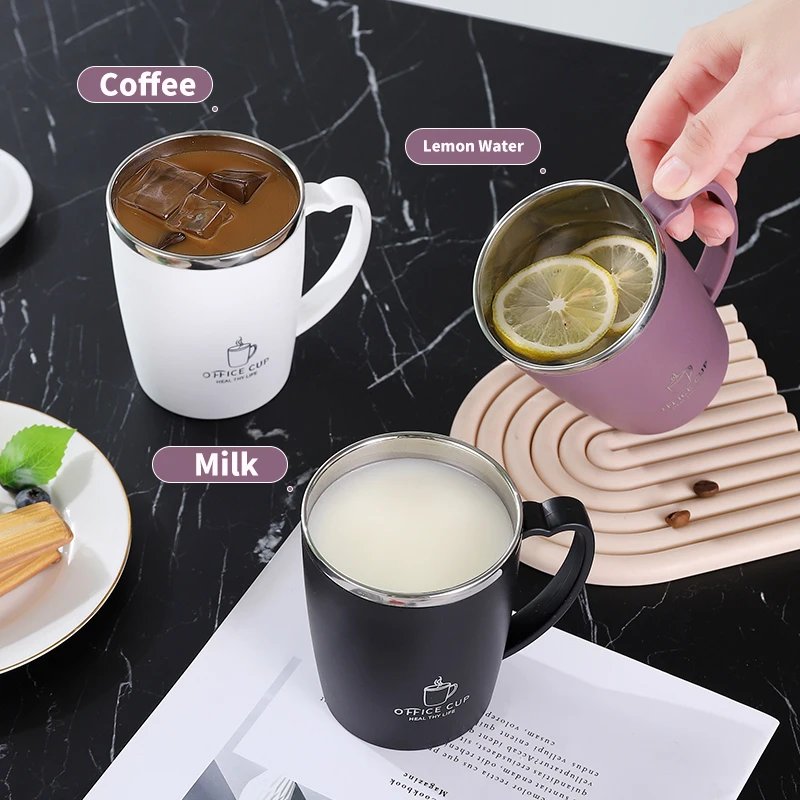 350ml Thermos Mug 304 Stainless Steel Coffee Cup With Handle Leak-Proof Vacuum Flask Insulated Cup Portable Thermal Water Bottle 350ml Thermos Mug 304 Stainless Steel Coffee Cup With Handle Leak-Proof Vacuum Flask Insulated Cup Portable Thermal Water Bottle