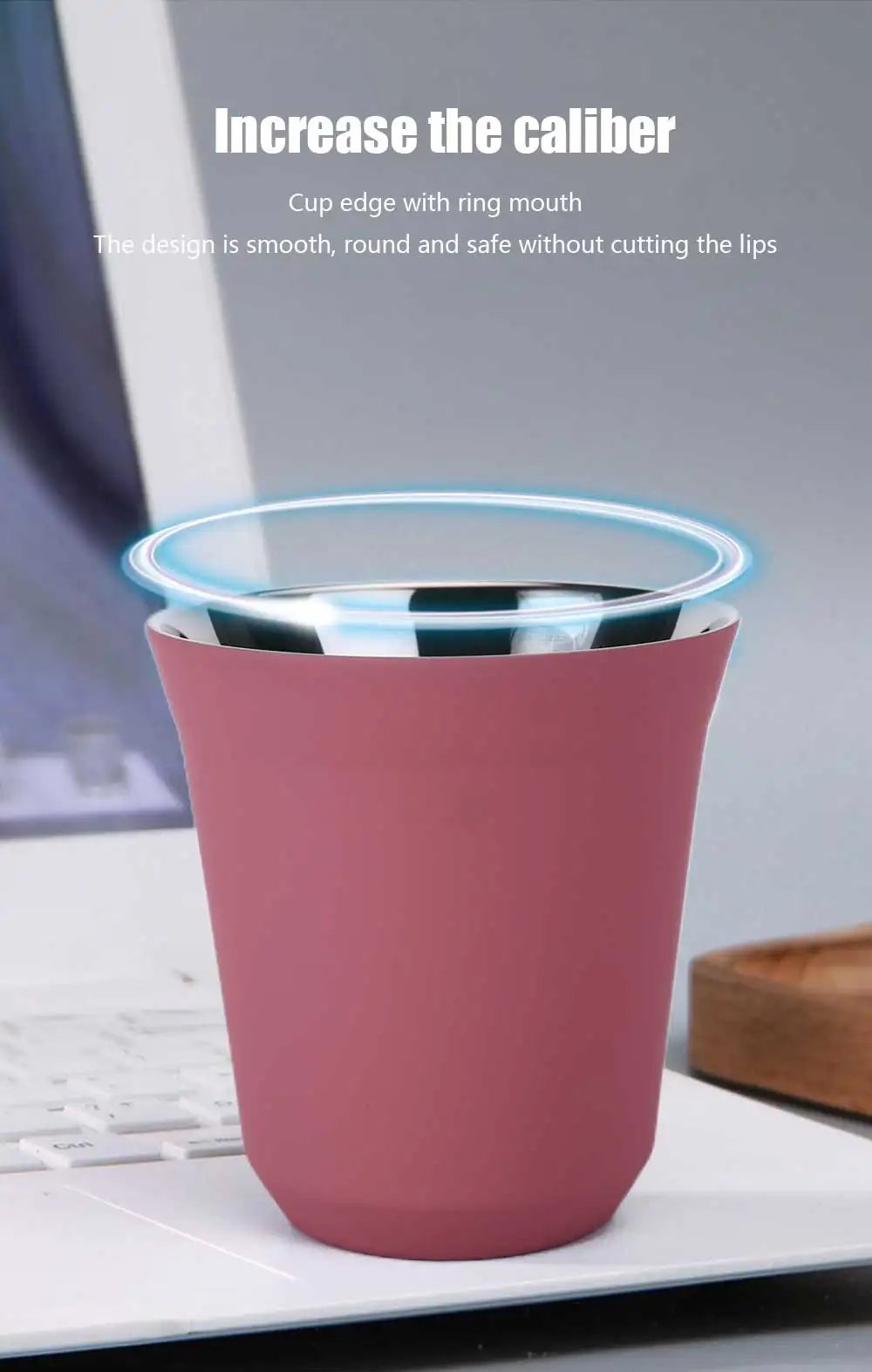 160ML 304 Espresso Mugs Stainless Steel Coffee Milk Water Drink Breakfast Cups Insulated Double Wall Safe Texture