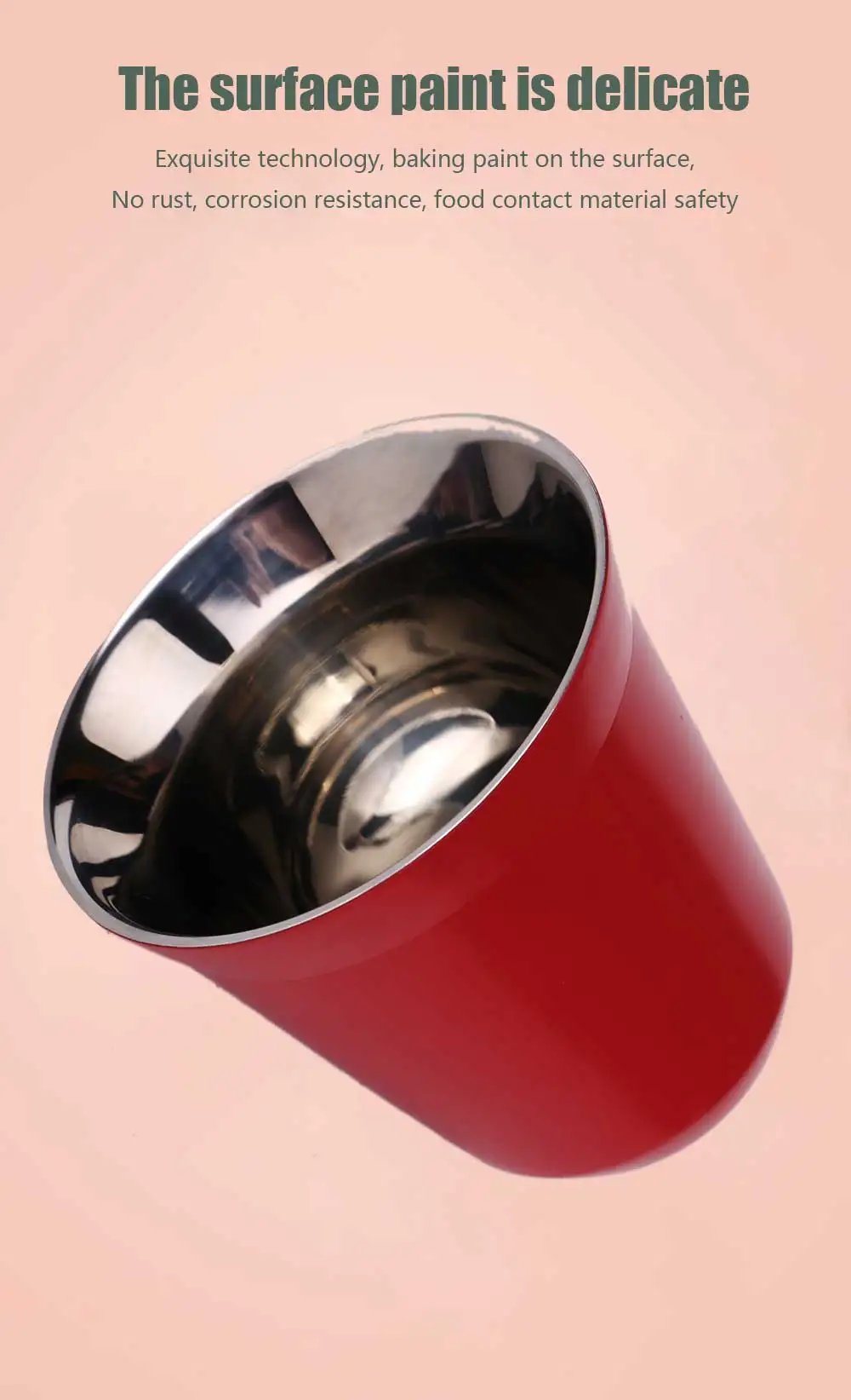 160ML 304 Espresso Mugs Stainless Steel Coffee Milk Water Drink Breakfast Cups Insulated Double Wall Safe Texture