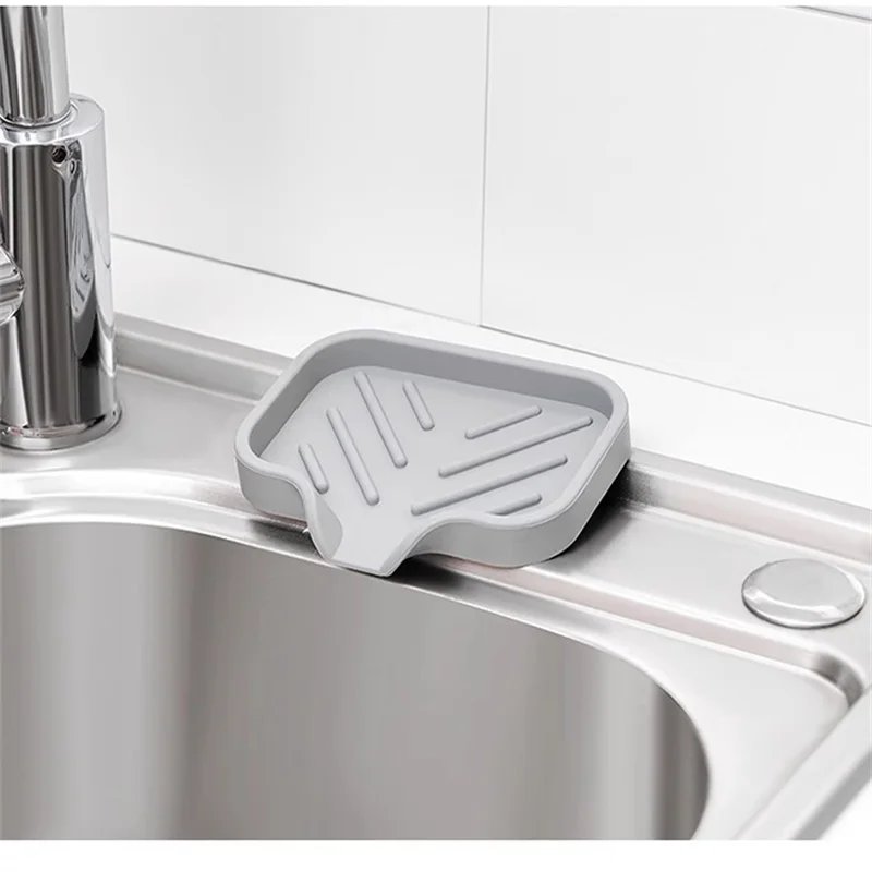 Sink Silicone Tray With drain Soap Sponge Storage Holder Countertop Sink Scrubber Brush Soap Storage Rack Kitchen Organizer Sink Silicone Tray With drain Soap Sponge Storage Holder Countertop Sink Scrubber Brush Soap Storage Rack Kitchen Organizer