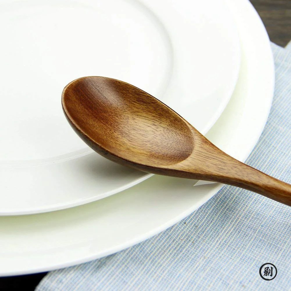 5 Pieces Wooden Spoon Soup Spoon and Fork Tableware Natural Ellipse Ladle Spoon Set Eco Friendly Products Spoons for Cooking 5 Pieces Wooden Spoon Soup Spoon and Fork Tableware Natural Ellipse Ladle Spoon Set Eco Friendly Products Spoons for Cooking