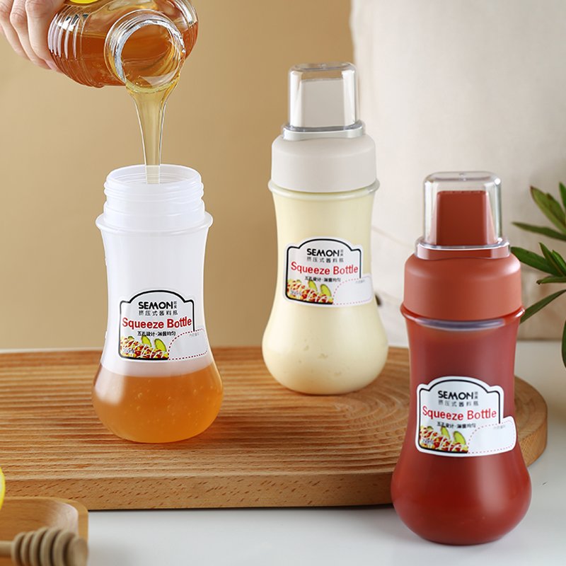 Porous Squeeze Sauce Bottle 350ML Tomato Honey Salad Dressing Container Kitchen Condiment Dispenser for Ketchup BBQ Sauces Oil Porous Squeeze Sauce Bottle 350ML Tomato Honey Salad Dressing Container Kitchen Condiment Dispenser for Ketchup BBQ Sauces Oil