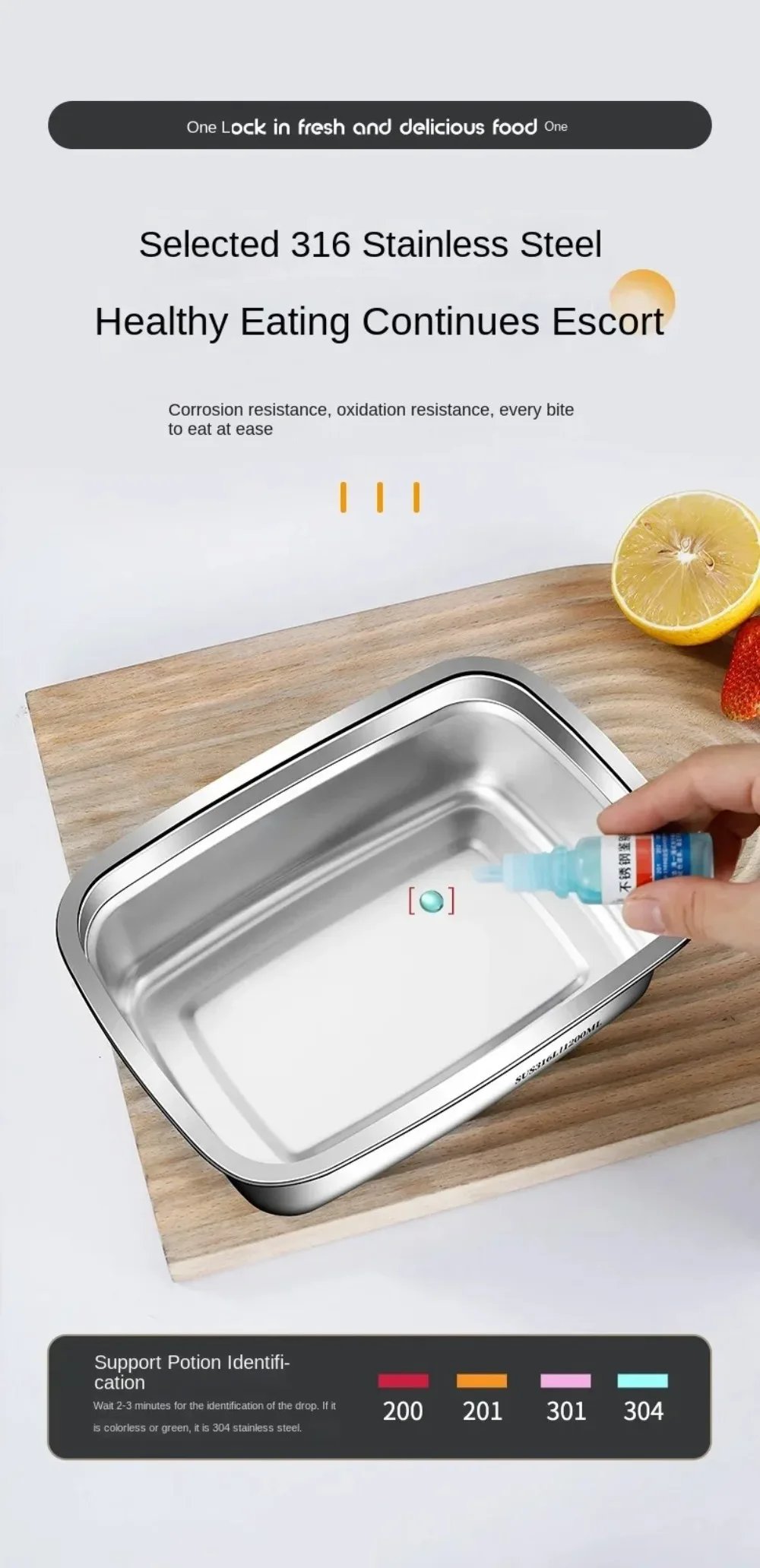 Stainless Steel Camping Lunch Box Sealed Leak-proof Bento Box Microwave Suitable Large Capacity Refrigerator Freezer Storage Box