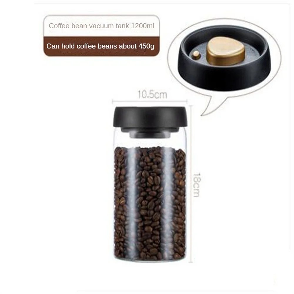 Coffee Beans Vacuum Sealed Tank Household Glass Food Storage Tank For Moisture-proof Air Extraction Transparent Tea Storage TanK Coffee Beans Vacuum Sealed Tank Household Glass Food Storage Tank For Moisture-proof Air Extraction Transparent Tea Storage TanK