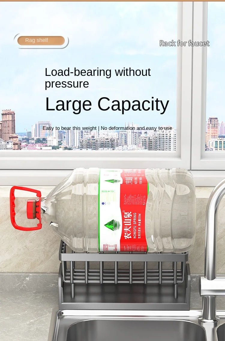 Kitchen Shelf Cleaning Cloth Storage Draining Rack Household Detergent Sponge Rack Water Sink Water Sink Water Sink Artifact Kitchen Shelf Cleaning Cloth Storage Draining Rack Household Detergent Sponge Rack Water Sink Water Sink Water Sink Artifact