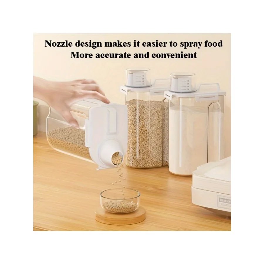 2.5L Covered Moisture-proof Sealed Storage Container - Used for Grain, Nut, Flour, Rice Food Storage Boxes