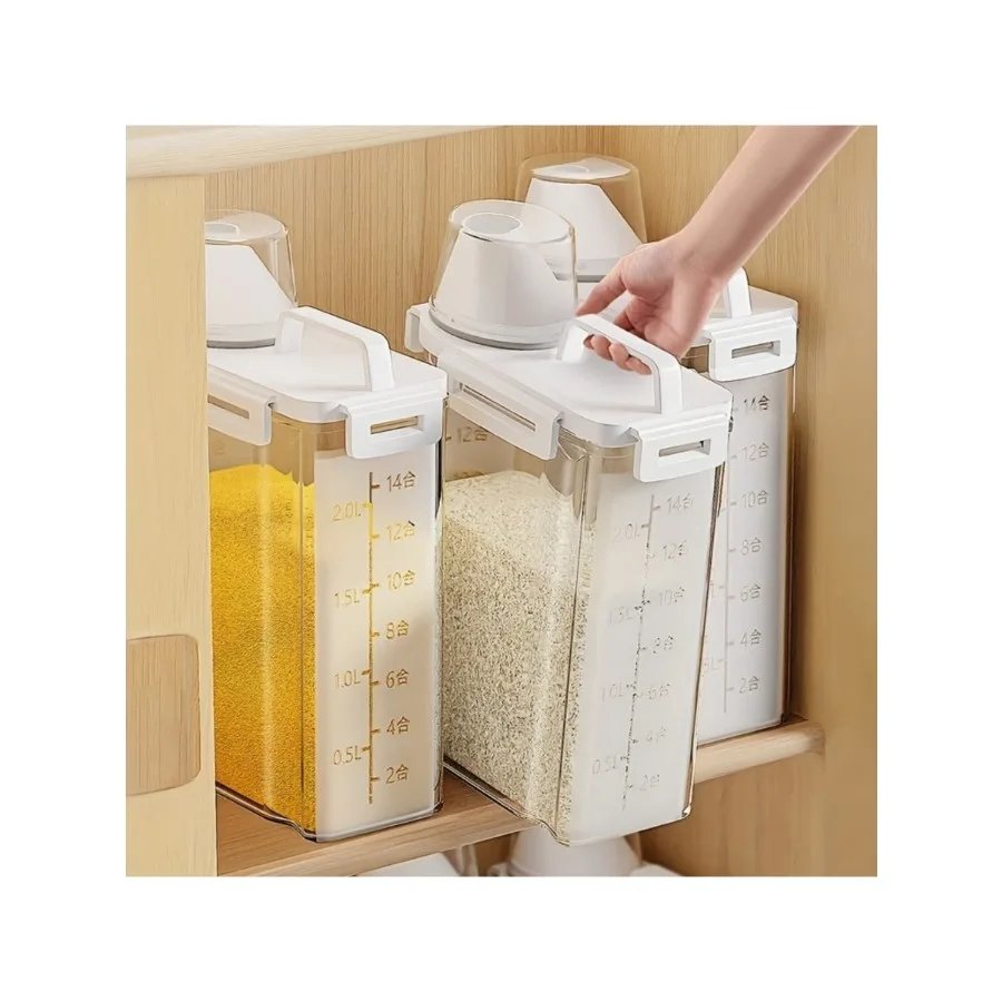 2.5L Covered Moisture-proof Sealed Storage Container - Used for Grain, Nut, Flour, Rice Food Storage Boxes