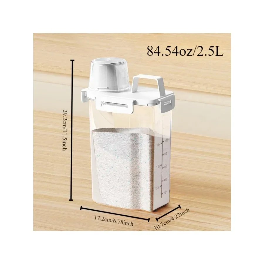 2.5L Covered Moisture-proof Sealed Storage Container - Used for Grain, Nut, Flour, Rice Food Storage Boxes