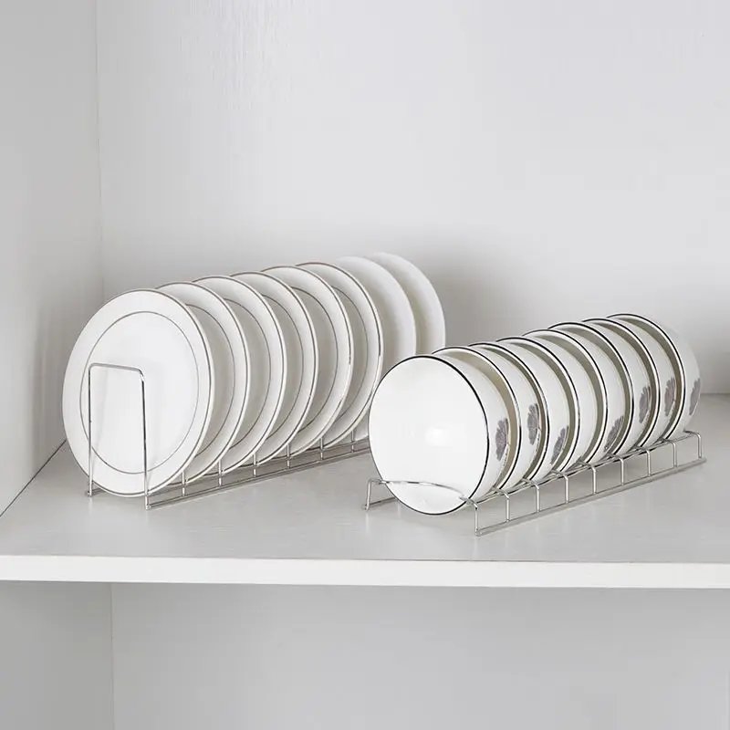 Stainless steel bowl and dish storage artifact, desktop drain rack, kitchen storage rack, bowl and dish storage bracket