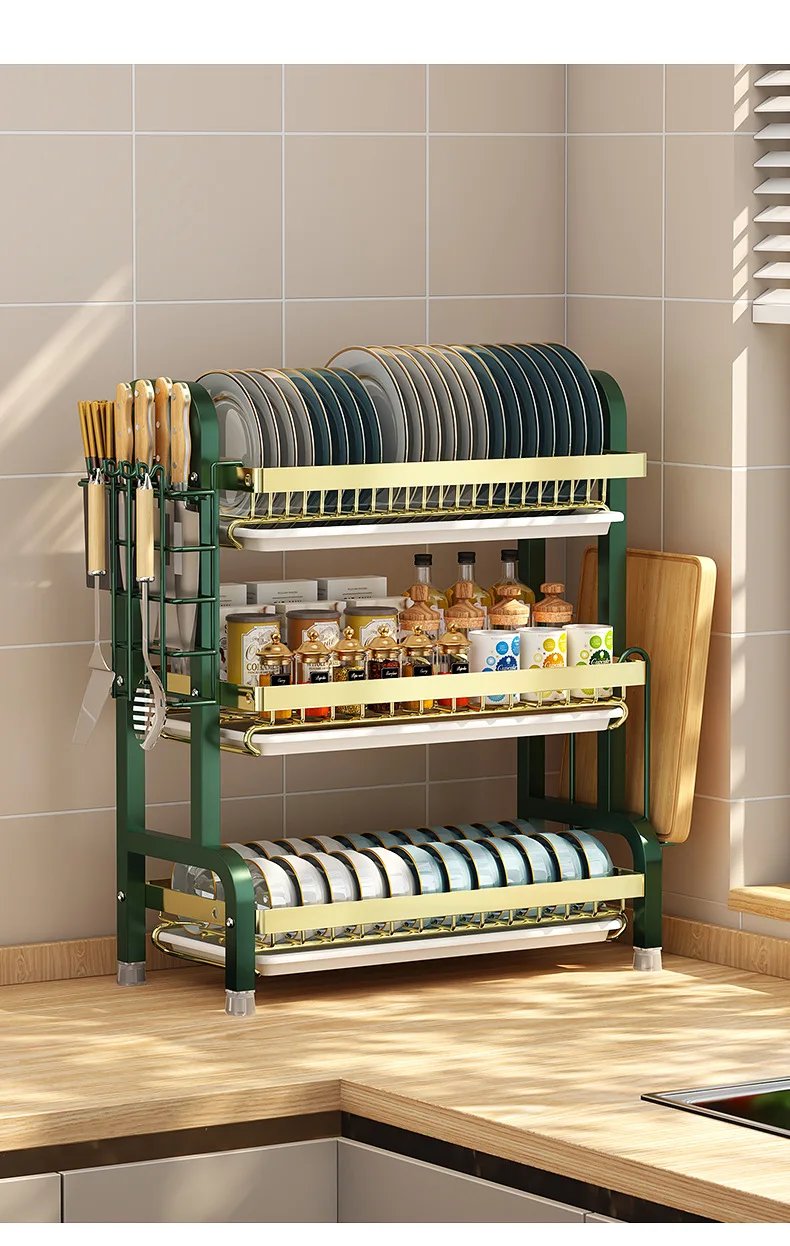 Kitchen storage rack, bowl and dish storage rack, drain rack, household multifunctional bowl and chopstick rack storage box
