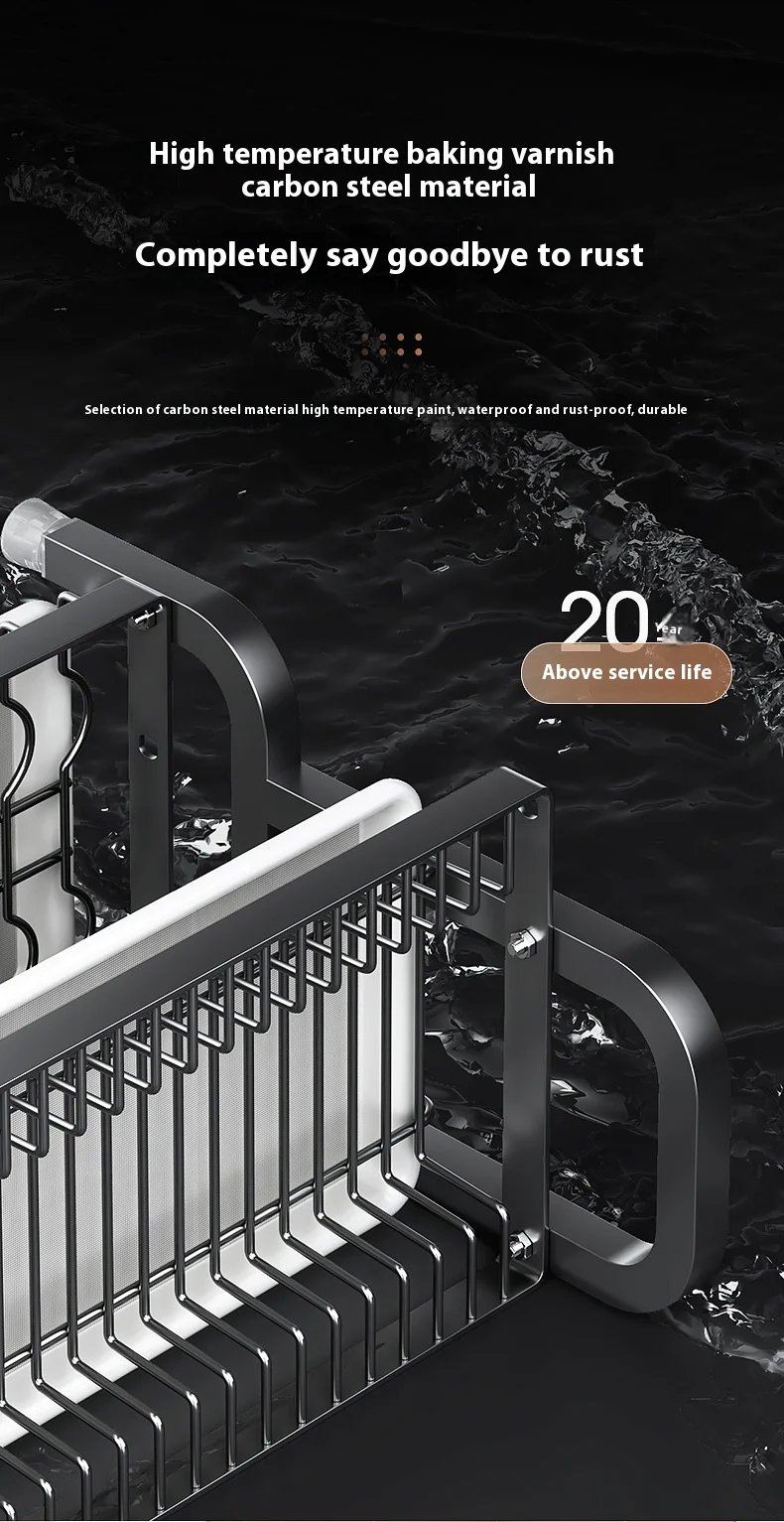 Kitchen storage rack, bowl and dish storage rack, drain rack, household multifunctional bowl and chopstick rack storage box