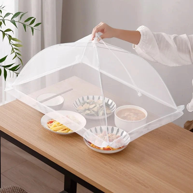 Food Cover Mesh Folding Washable Flies Tables Cover Insect Proof Protective Dish Covers Home Kitchen Storage Accessaries