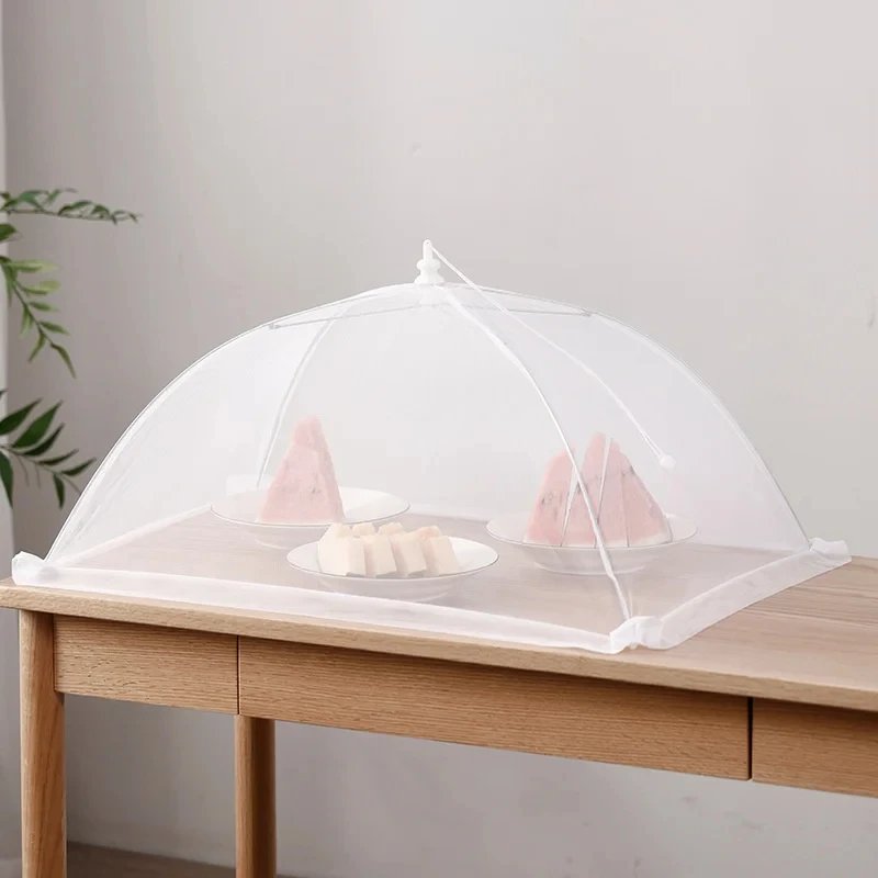 Food Cover Mesh Folding Washable Flies Tables Cover Insect Proof Protective Dish Covers Home Kitchen Storage Accessaries