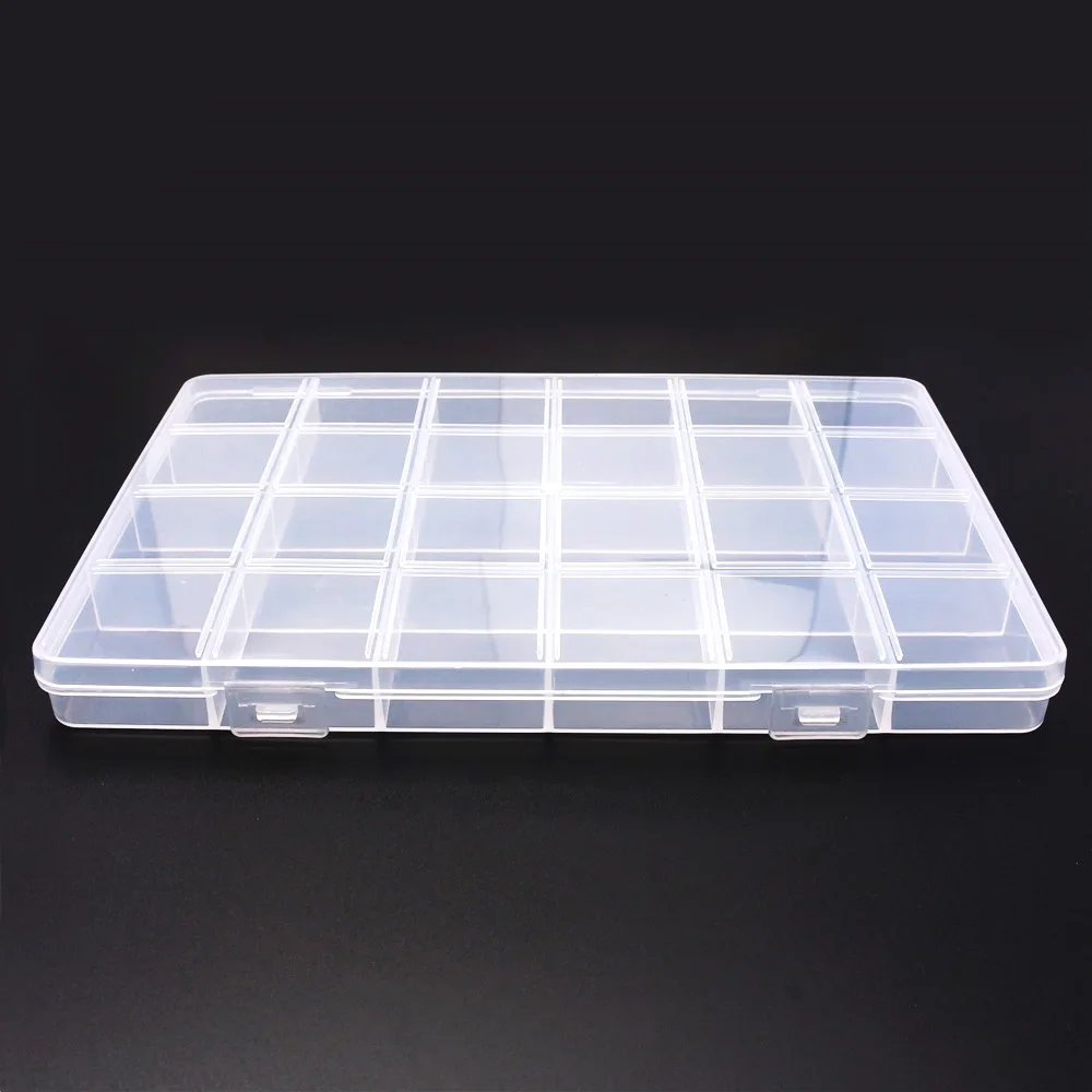 6-32 Compartments Plastic Storage Box Organizer Jewelry Container with Dividers for Beads Art DIY Crafts Sewing Jewelry Supplies