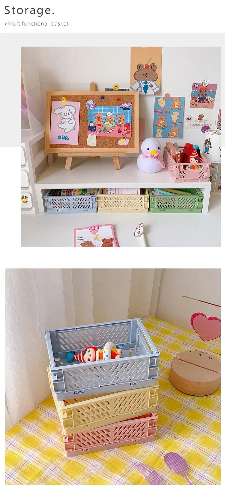 6 Color Organizing Storage Baskets Case Folding Student Desktop Basket Tape Stationery Plastic Foldable Container Storage Box 6 Color Organizing Storage Baskets Case Folding Student Desktop Basket Tape Stationery Plastic Foldable Container Storage Box