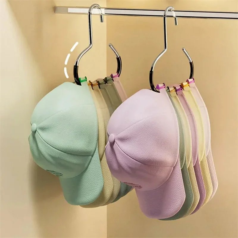 Durable Circle Ring Hat Hanger Non-marking Non-slip Hat Storage Hook Scarf Towel Tie Hanging Rack