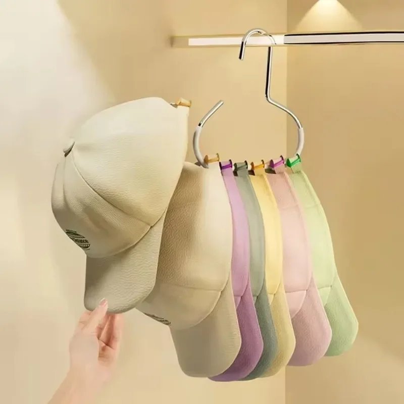 Durable Circle Ring Hat Hanger Non-marking Non-slip Hat Storage Hook Scarf Towel Tie Hanging Rack