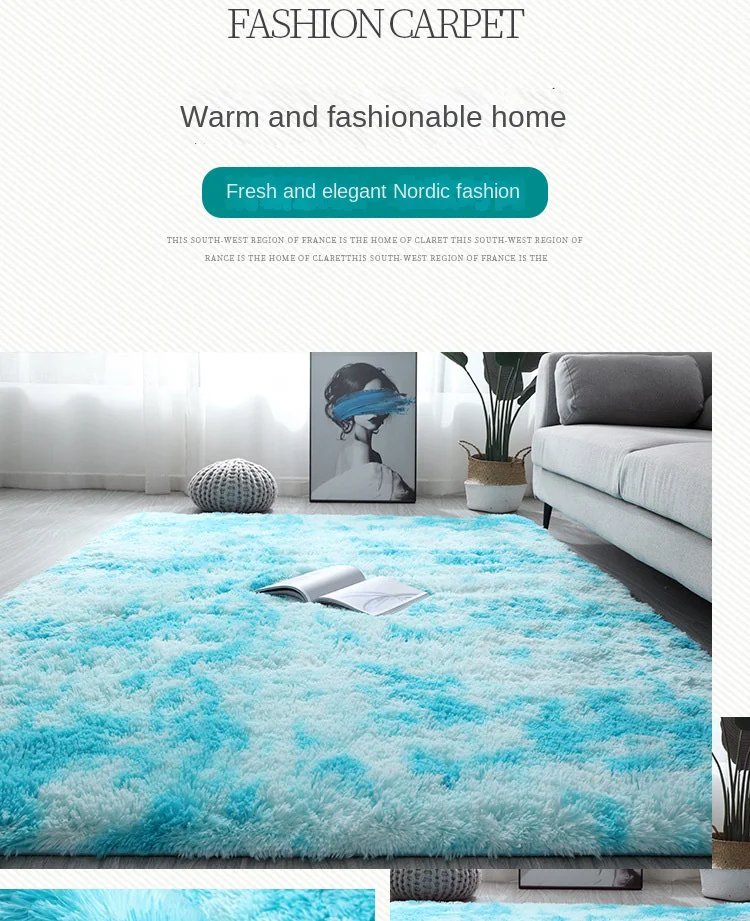 VIKAMA Ultra Soft Shaggy Round Rug Pad Fluffy White Carpet Living Room Home Decor Bedroom Kids Room Salon Thick Pile Carpet