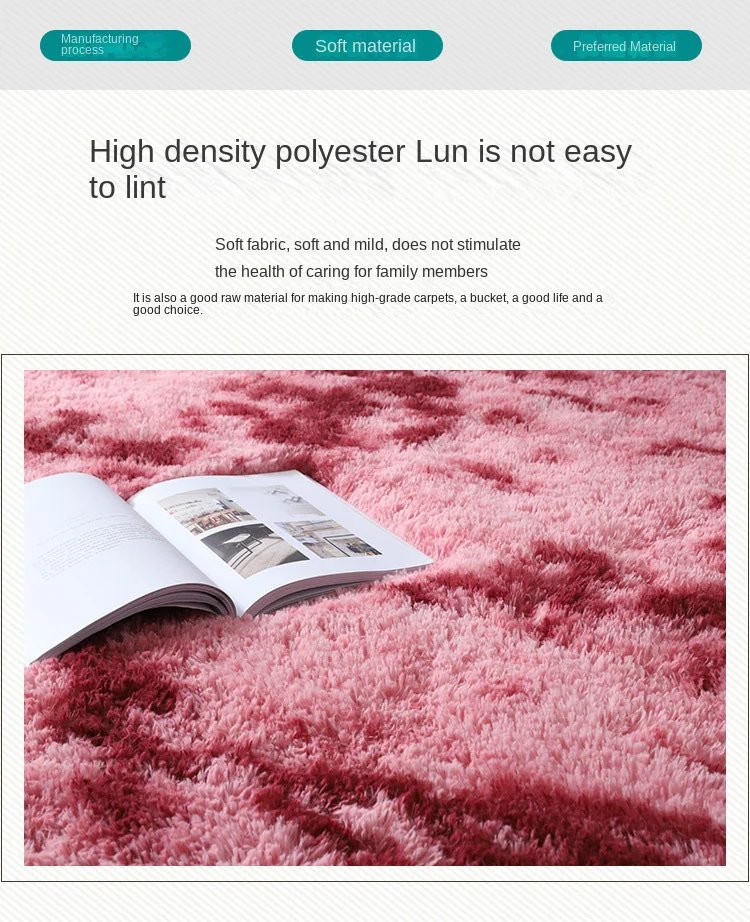 VIKAMA Ultra Soft Shaggy Round Rug Pad Fluffy White Carpet Living Room Home Decor Bedroom Kids Room Salon Thick Pile Carpet