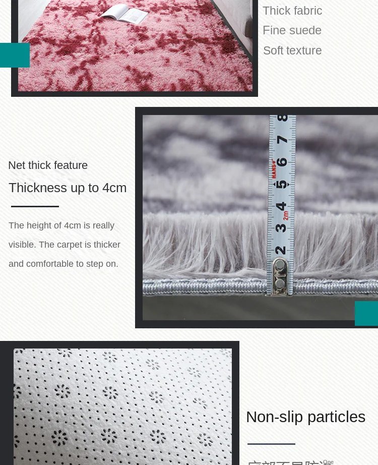 VIKAMA Ultra Soft Shaggy Round Rug Pad Fluffy White Carpet Living Room Home Decor Bedroom Kids Room Salon Thick Pile Carpet