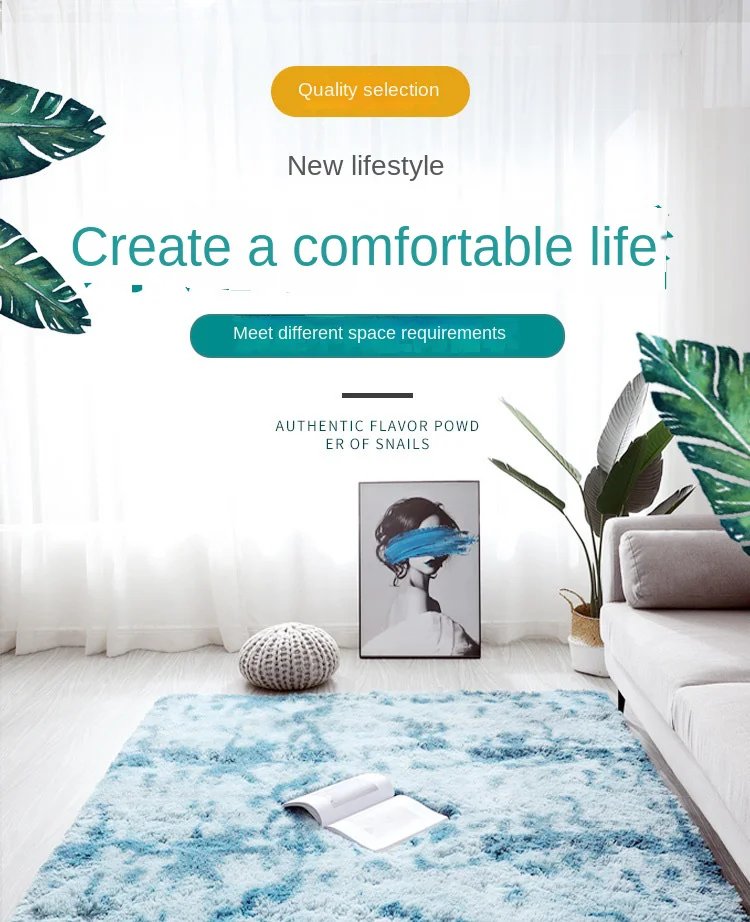 VIKAMA Ultra Soft Shaggy Round Rug Pad Fluffy White Carpet Living Room Home Decor Bedroom Kids Room Salon Thick Pile Carpet