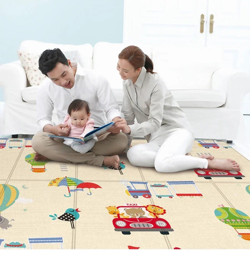 Foldable Baby Play Mat Children's Double-sided Pattern Protection Non-slip Activity Carpet Children's Educational Activity Mat