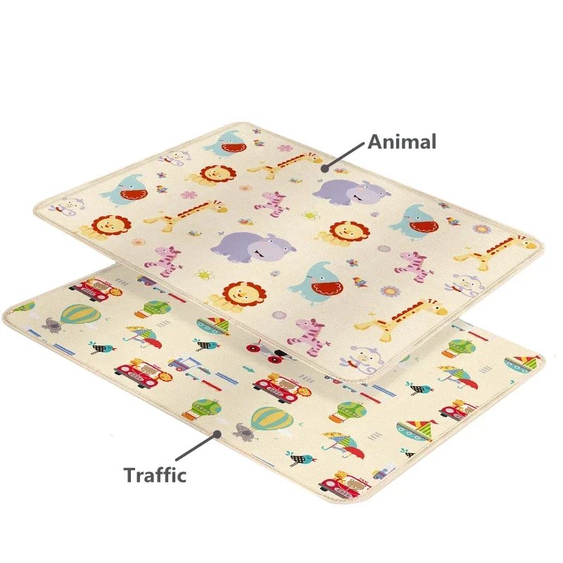 Foldable Baby Play Mat Children's Double-sided Pattern Protection Non-slip Activity Carpet Children's Educational Activity Mat