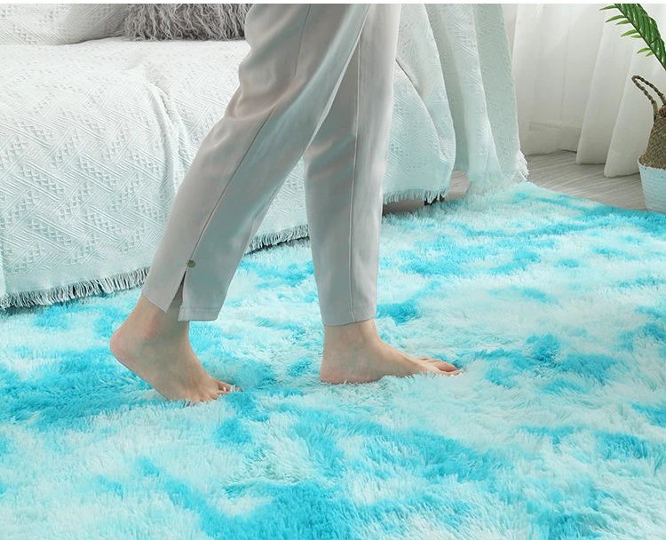 White Fluffy Hall Carpet Modern Living Room Bedroom Home Decor Large Mats Thickened Non-Slip Girl Children's Room Pink Furry Rug