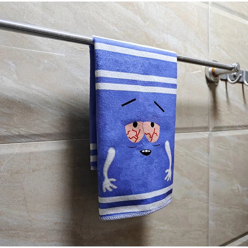 Cartoon Expression Soft Towel Cute Printing Quick-drying Double-sided Velvet Absorbent Towel Bath Wash Face Towel For Children