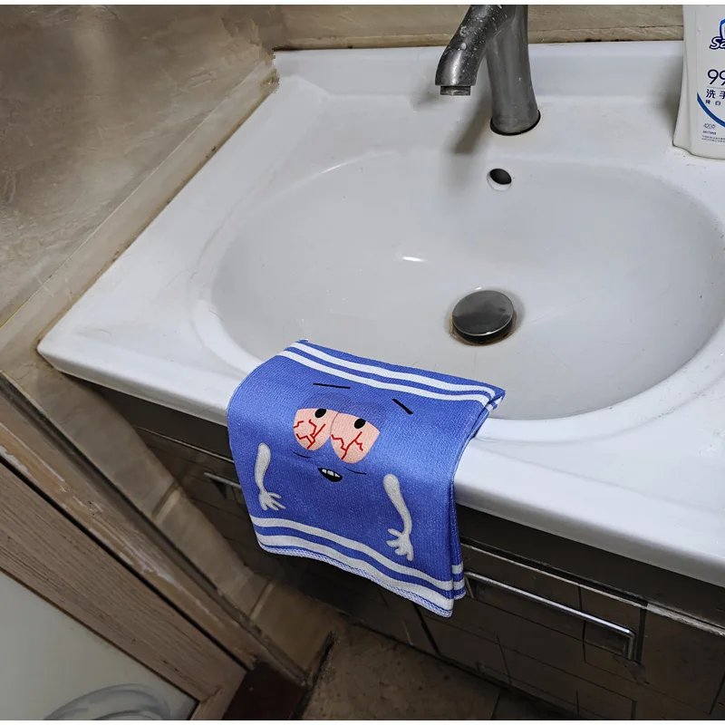 Cartoon Expression Soft Towel Cute Printing Quick-drying Double-sided Velvet Absorbent Towel Bath Wash Face Towel For Children