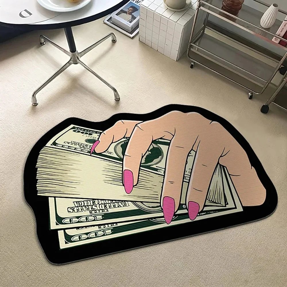 VIKAMA Flannel Carpet Cartoon Dollar Entry Door Mat Entryway Rug Entry Rug Non-slip Mat Washable Dirty Resistant Home Decor VIKAMA Flannel Carpet Cartoon Dollar Entry Door Mat Entryway Rug Entry Rug Non-slip Mat Washable Dirty Resistant Home Decor